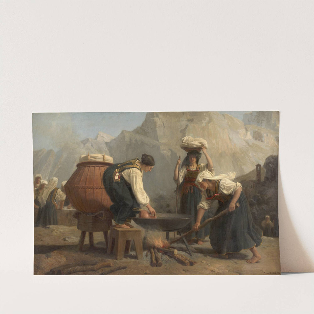 Blanchisseuses italiennes by Alfred De Curzon