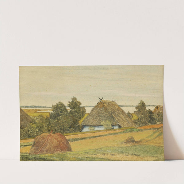Blaues Haus mit Blick auf den Bodden by Paul Müller-Kaempff