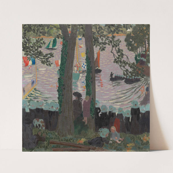 Blessing of a Yacht on the Belon River (1899) by Maurice Denis