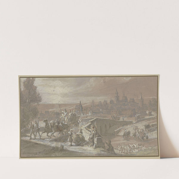 Blick auf Alsfeld von der Hersfelder Brücke by Johann Heinrich Hasselhorst