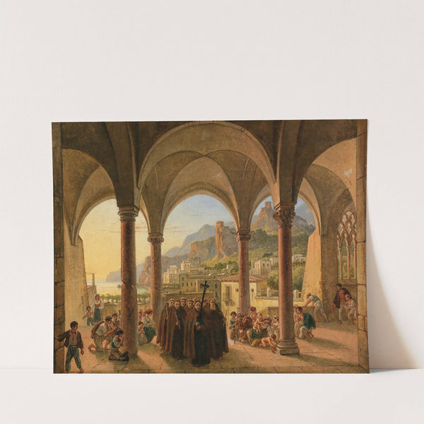 Blick auf Amalfi aus der Vorhalle des Doms by Franz Ludwig Catel