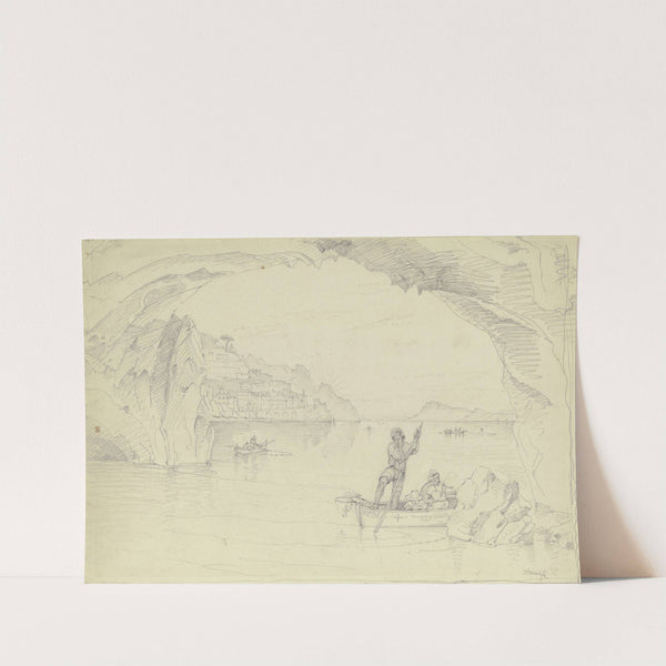 Blick auf Amalfi von der Grotte aus by Carl Morgenstern