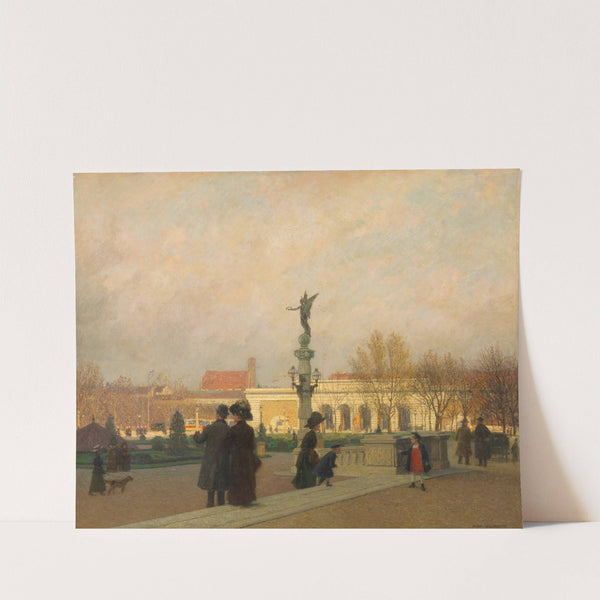 Blick auf das Burgtor (von der Rampe des Kunsthistorischen Hofmuseums) (1911) by Anton Hans Karlinsky