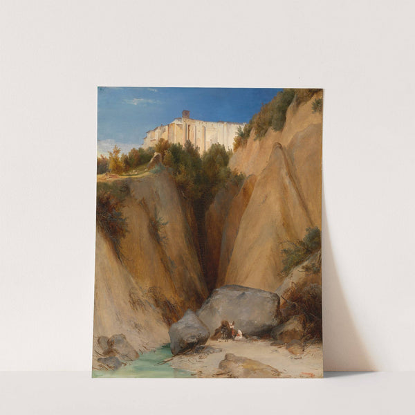 Blick auf das Kloster Santa Scolastica bei Subiaco by Carl Blechen