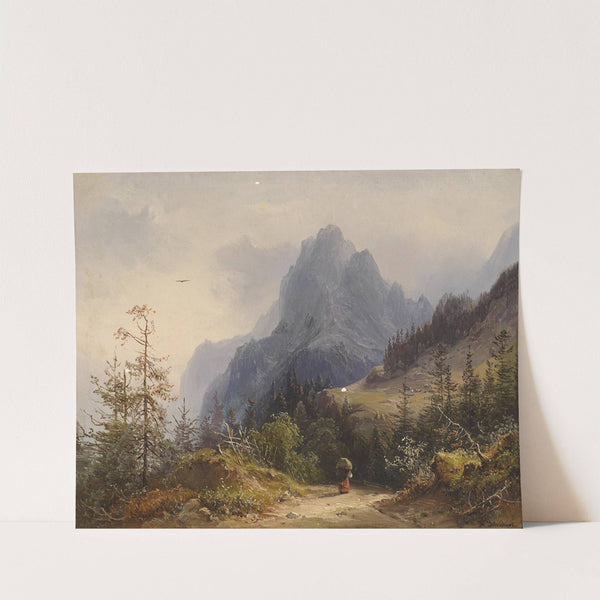 Blick auf das Mühlsteinhorn by Heinrich Carl Schubert