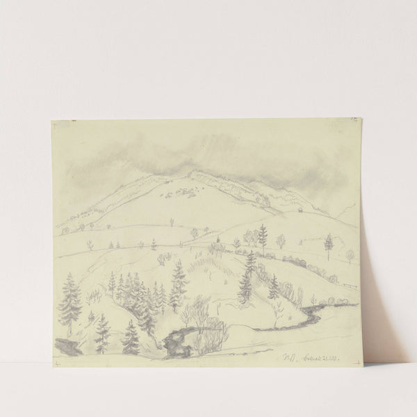 Blick auf das verschneite Schwarzwalddorf Bernau by Emil Rudolf Weiss