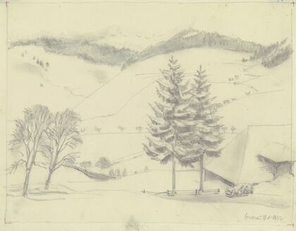 Blick auf das winterliche Bernau