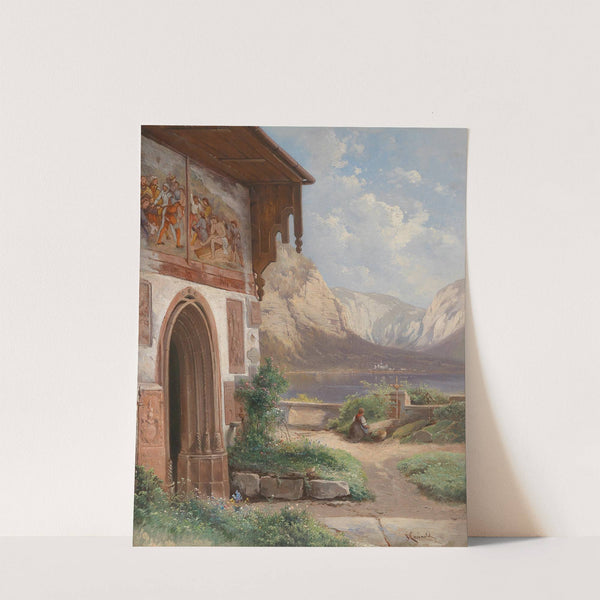 Blick auf den Hallstätter Friedhof by Carl Franz Emanuel Haunold