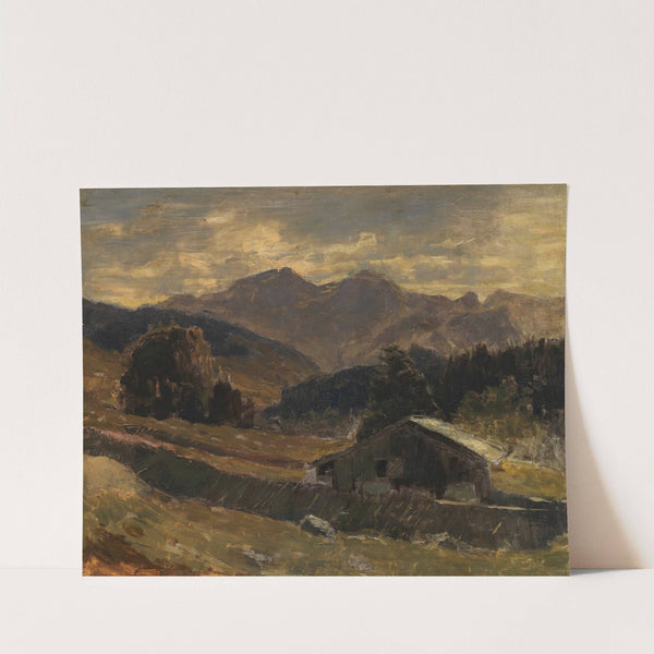 Blick auf den Hochkalter am Hintersee (1882) by Carl Schuch