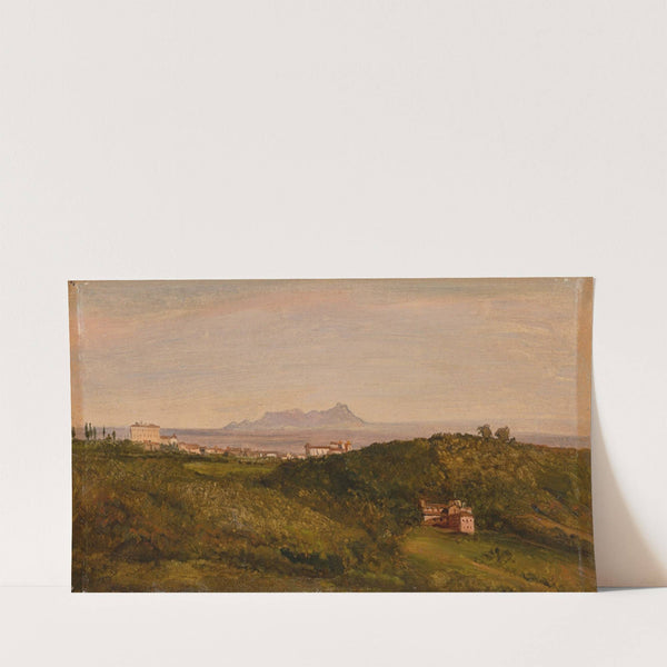 Blick auf den Monte Circeo (ca 1853) by Heinrich Bürkel