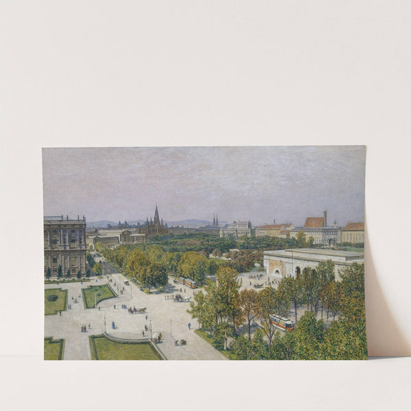 Blick auf den Ring gegen das Rathaus und Parlament (1911) by Maximilian Suppantschitsch