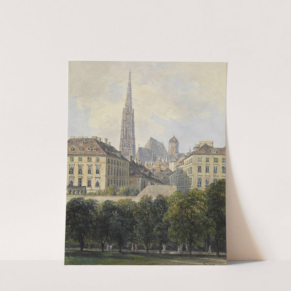 Blick auf den Stephansdom vom Glacis aus by Thomas Ender