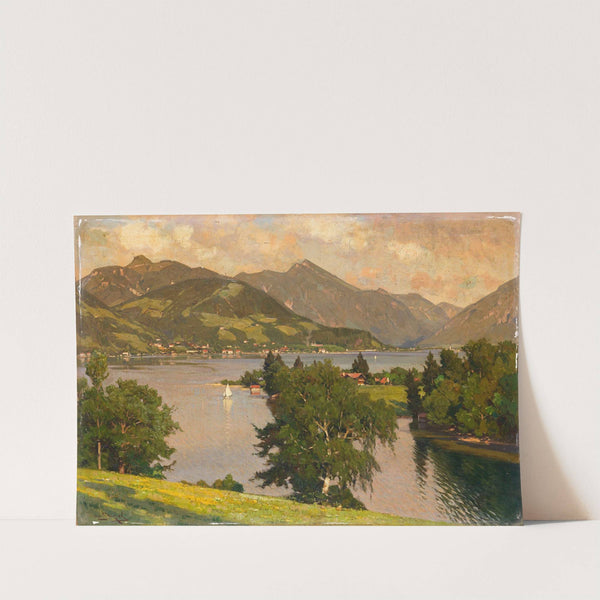 Blick auf den Tegernsee von Westen aus by Otto Strützel