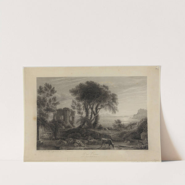 Blick auf den Vesuv und das Kastell von Bajae by Carl Ludwig Frommel