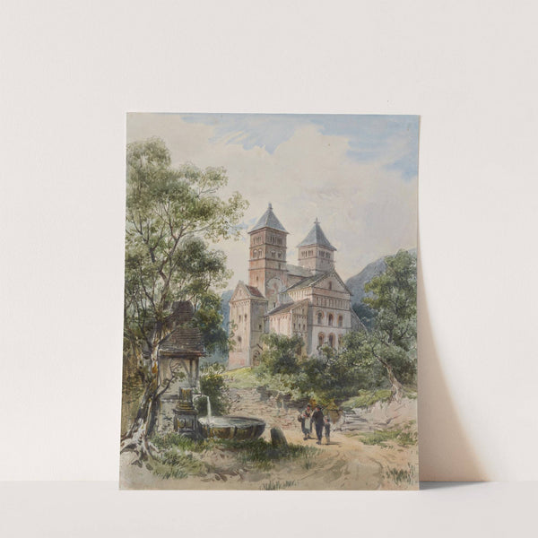 Blick auf die Abtei Murbach im Elsass by Robert Stieler