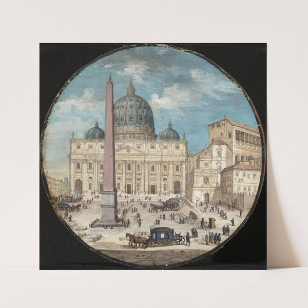 Blick auf die Fassade der Peterskirche in Rom by Johann Wilhelm Baur