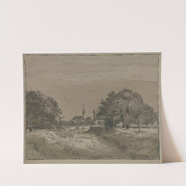 Blick auf die Kirche in Oberursel by Ferdinand Balzer