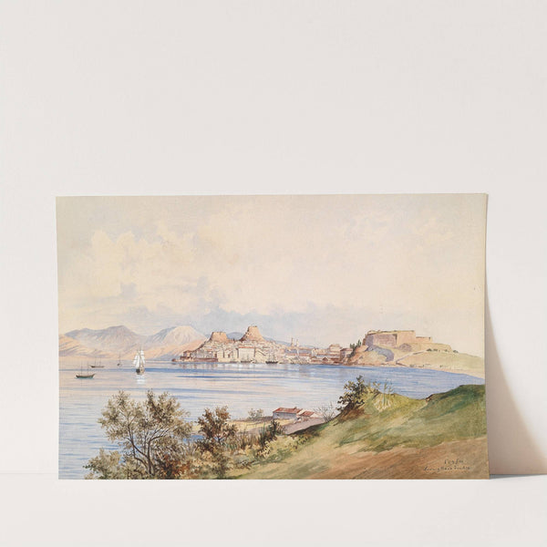 Blick auf die Stadt Corfu by Ludwig Hans Fischer