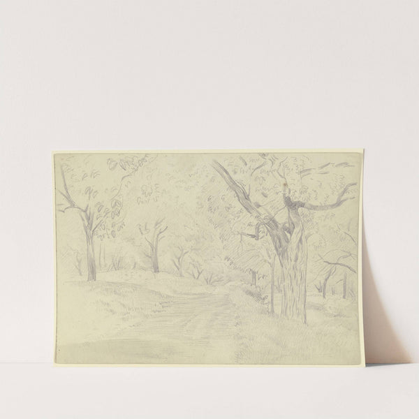 Blick auf eine Allee by Otto Scholderer