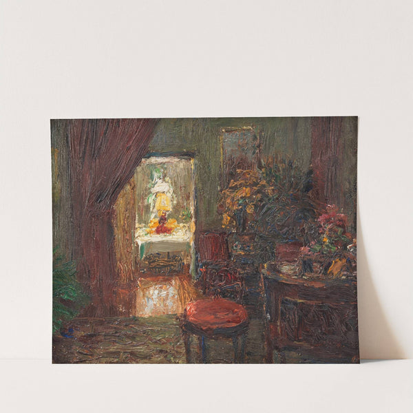 Blick auf eine festlich gedeckte Tafel (1910) by Olga Wisinger-Florian