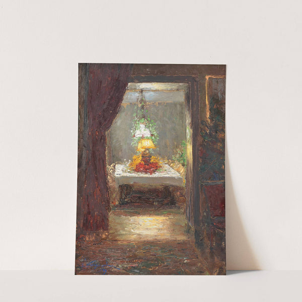 Blick auf eine festlich gedeckte Tafel (1909) by Olga Wisinger-Florian