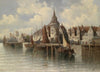 Blick auf eine Hafenstadt