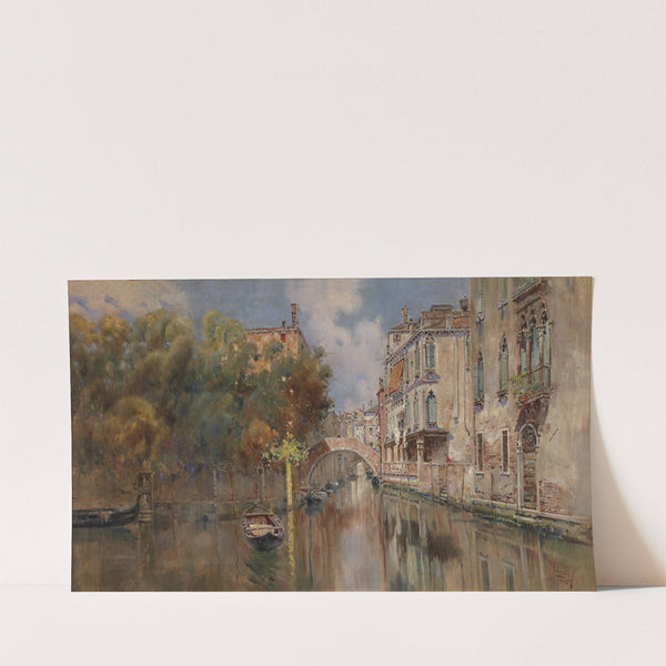 Blick auf einen Kanal in Venedig by Antonio María de Reyna Manescau