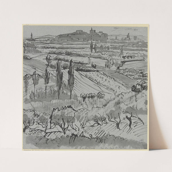 Blick auf Fort St. André bei Villeneuve by Hermann Lismann