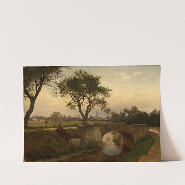 Blick auf Karlsruhe von Süden by Gustav Osterroht