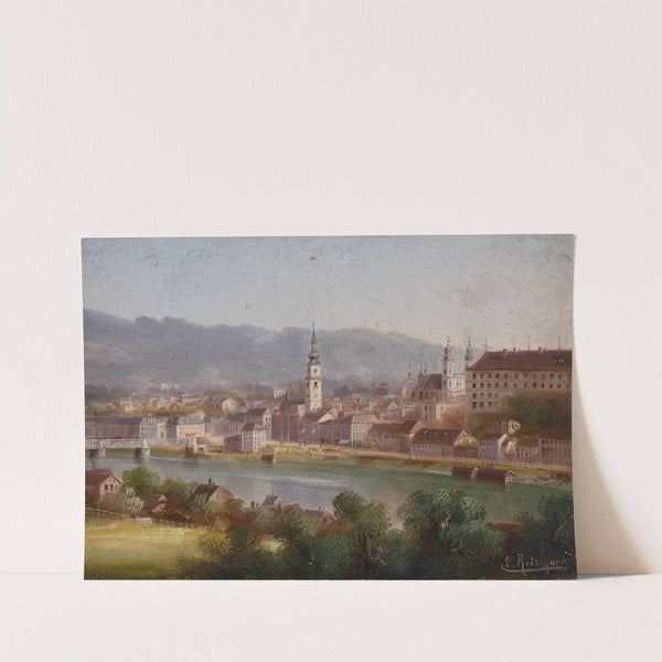 Blick auf Linz by Hubert Sattler