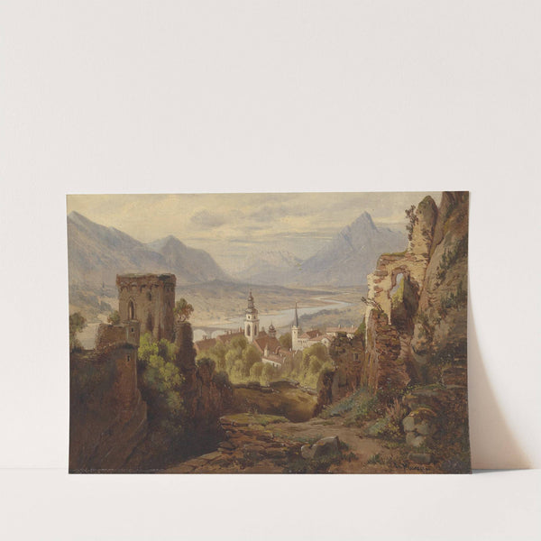 Blick auf Rattenberg am Inn by Leopold Munsch