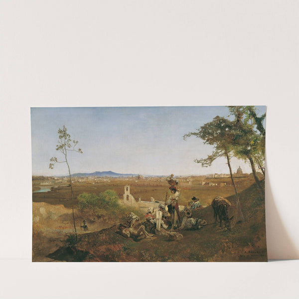 Blick auf Rom vom Monte Mario (1865) by Anton Romako