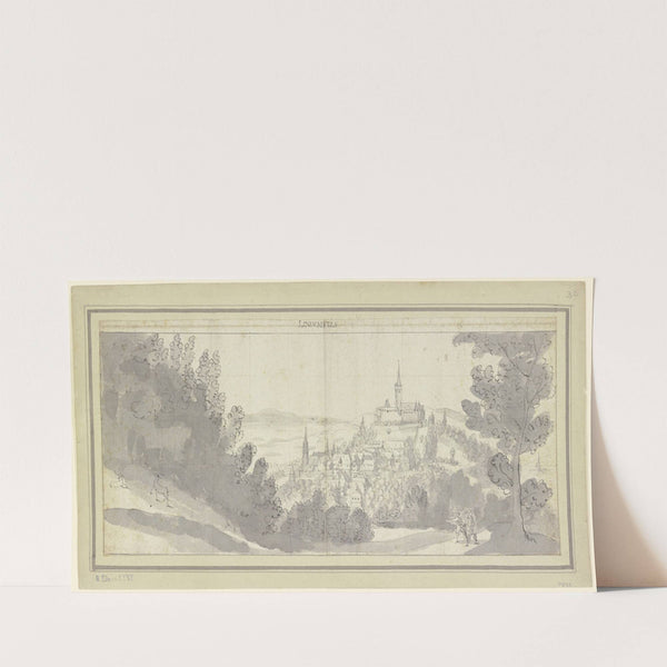 Blick auf Stadt und Burg Lindenfels im Odenwald (ca 1635) by Matthäus Merian the elder