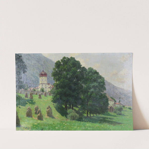 Blick auf Stift Stams by Fritz Wilhelm Rabending