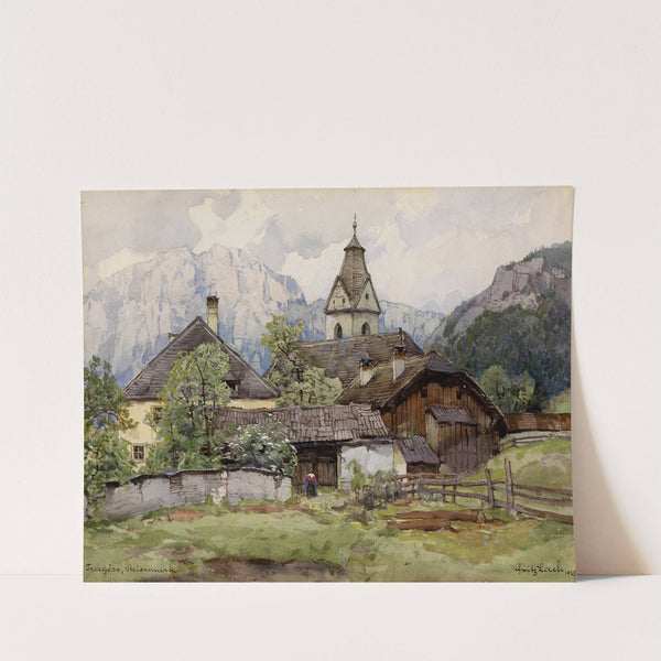 Blick auf Tragöss by Fritz Lach