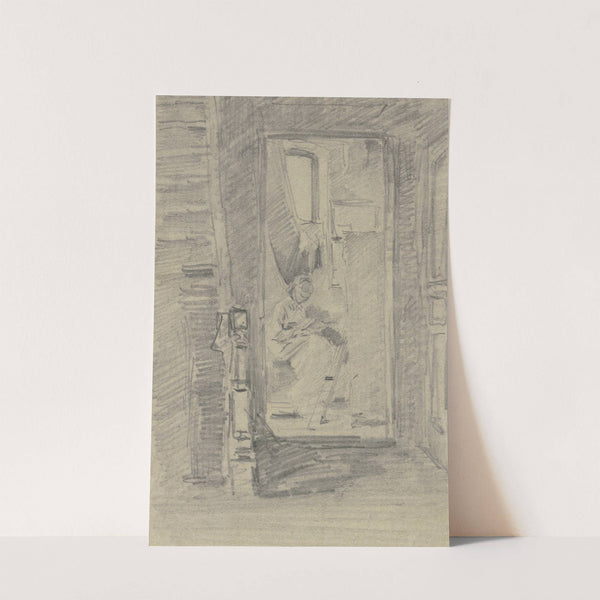 Blick in des Künstlers Atelier by Anton Burger