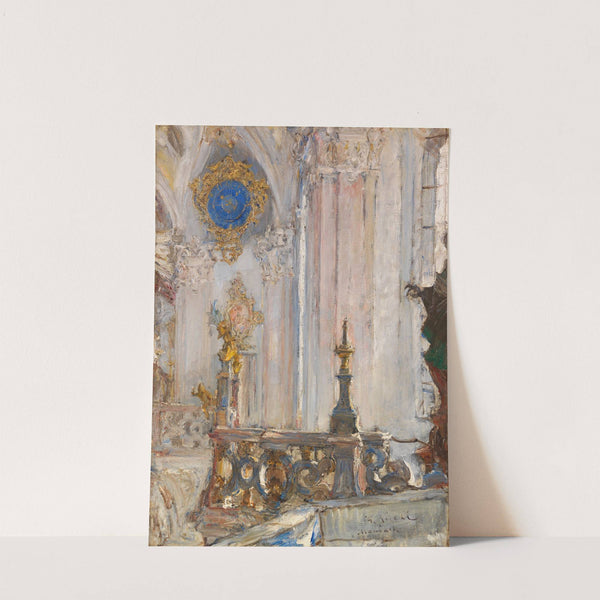 Blick in die Rokoko-Wallfahrtskirche Birnau bei Schloss Maurach am Bodensee by Gotthardt Kuehl