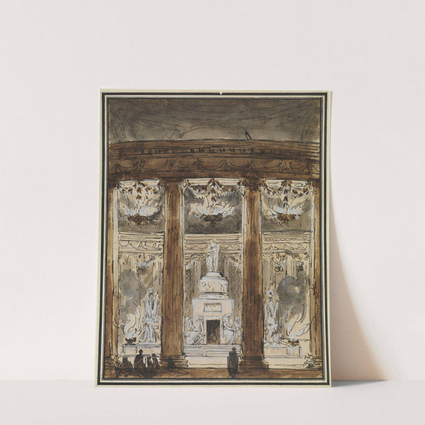 Blick in ein Mausoleum by Charles-Michel-Ange Challe