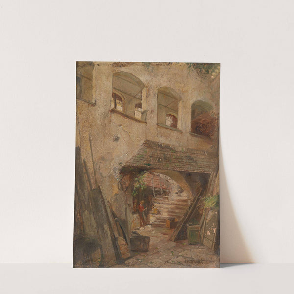 Blick in einen Innenhof in der Wachau by Paul Unbereit