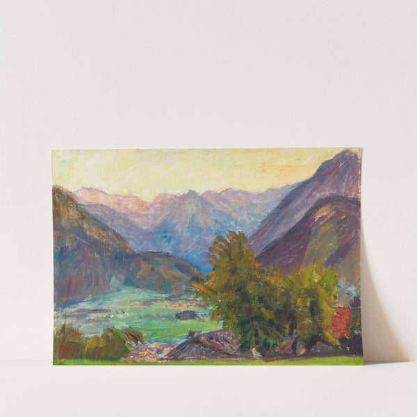 Blick ins Ostrachtal mit Hintersteiner Bergen (1932) by Otto Modersohn