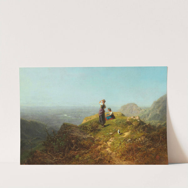 Blick ins Tal (Zwei Mädchen auf einer Alpe) (1860) by Carl Spitzweg