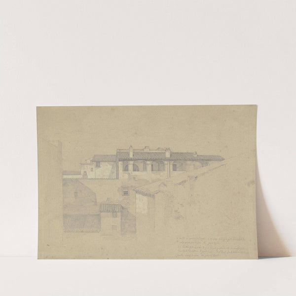 Blick über die Dächer italienischer Häuser by Heinrich Reinhold