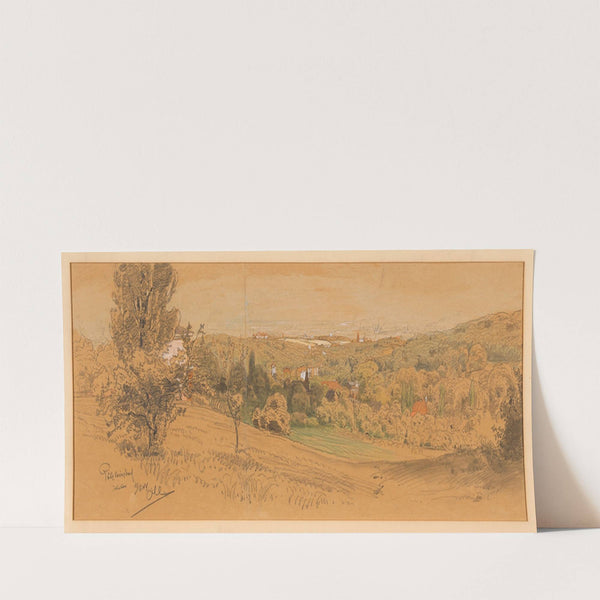 Blick über Pötzleinsdorf auf Wien von der Julienhöhe aus (1907) by Anton Hlavacek