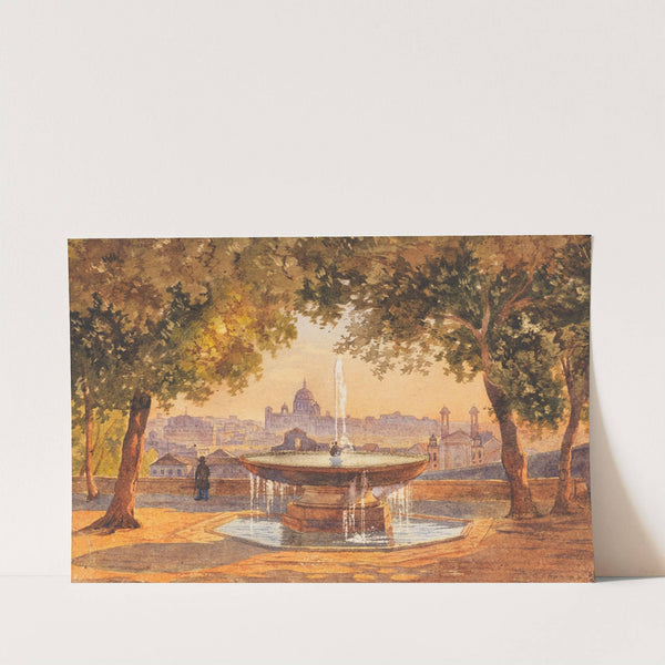Blick über Rom vom Brunnen der Villa Medici by Salomon Corrodi