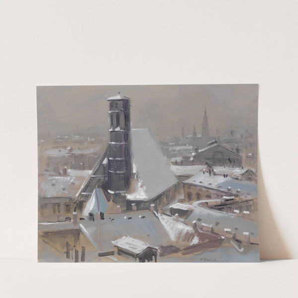 Blick über Wiener Dächer und Minoritenkirche by Heinrich Schröder