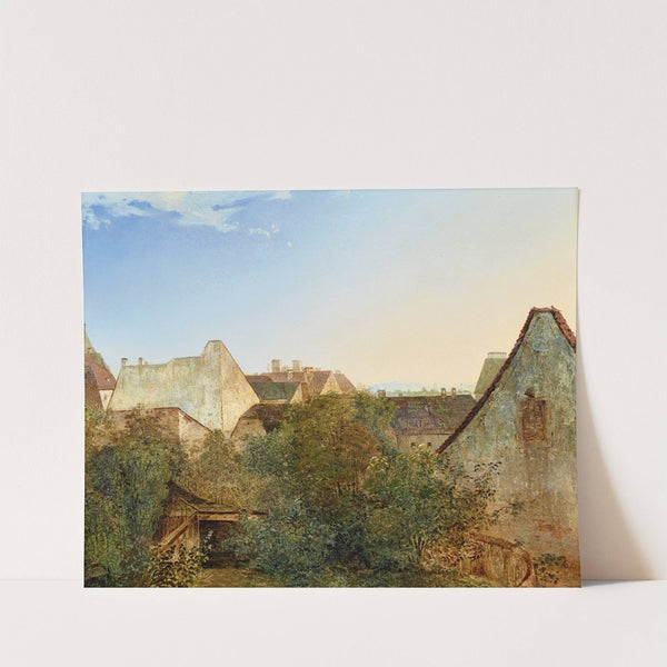 Blick über Wiener Vorstadthäuser (Beatrixgasse) by Adalbert Stifter