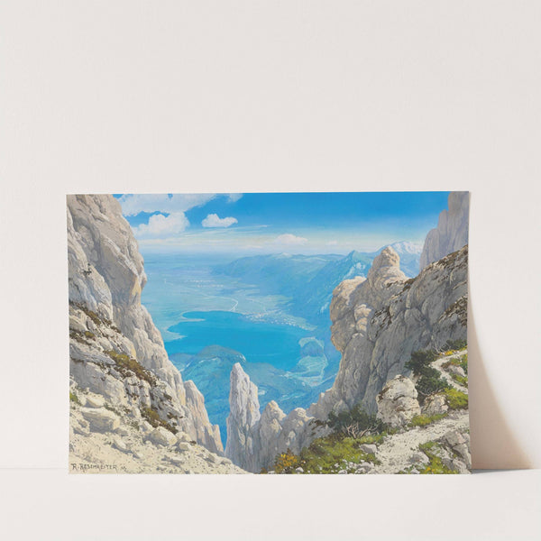 Blick vom Grat zwischen Herzogstand und Heimgarten auf den Kochelsee by Rudolf Reschreiter