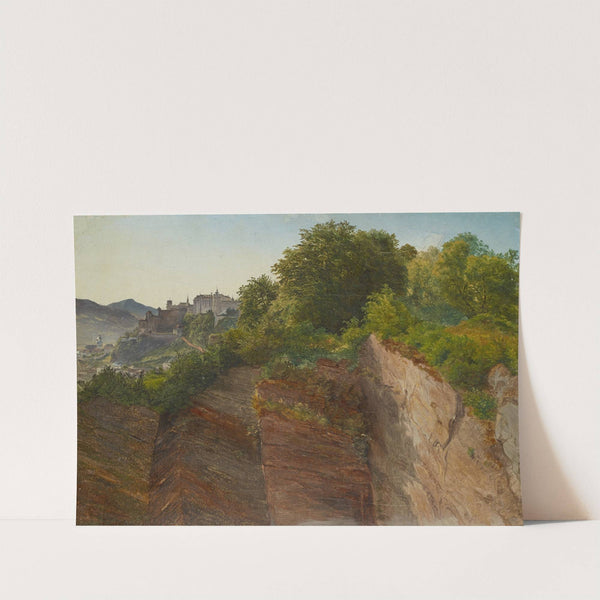 Blick vom Salzburger Mönchsberg auf die Festung Hohensalzburg by Friedrich Loos