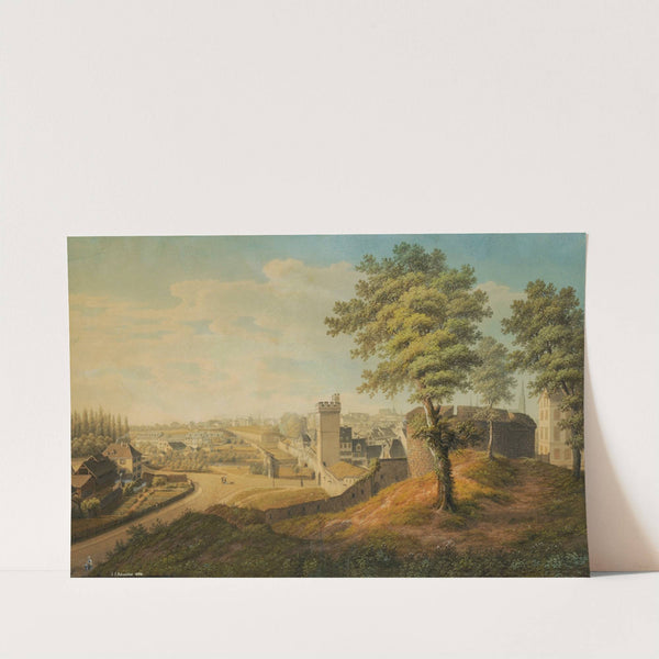 Blick von der Elisabethenschanze auf die Rundbastion, zum Steinentor und zur Steinenschanze in Basel by Johann Jakob Schneider