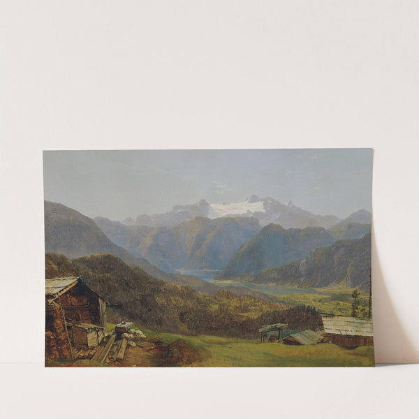Blick von der Hütteneckalm auf den Hallstätter See und den Dachstein by Friedrich Loos